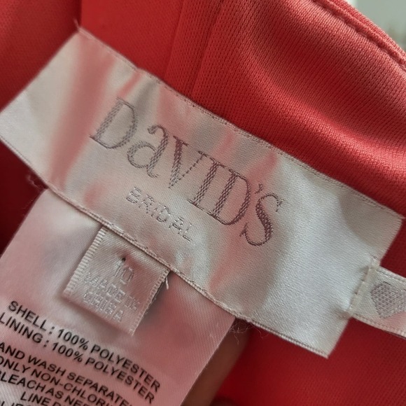 Davids Bridal Strapless Full Length Gown Sz 10 - Picture 6 of 11